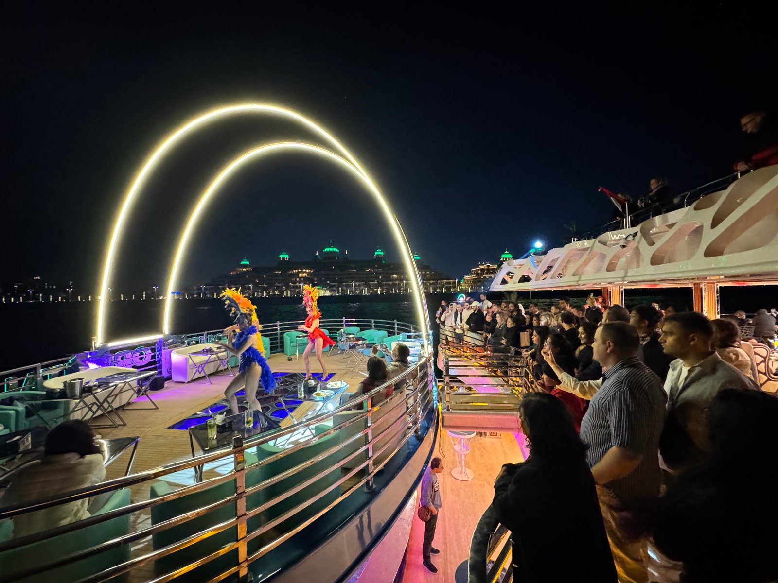 Dubai landmarks from the yacht